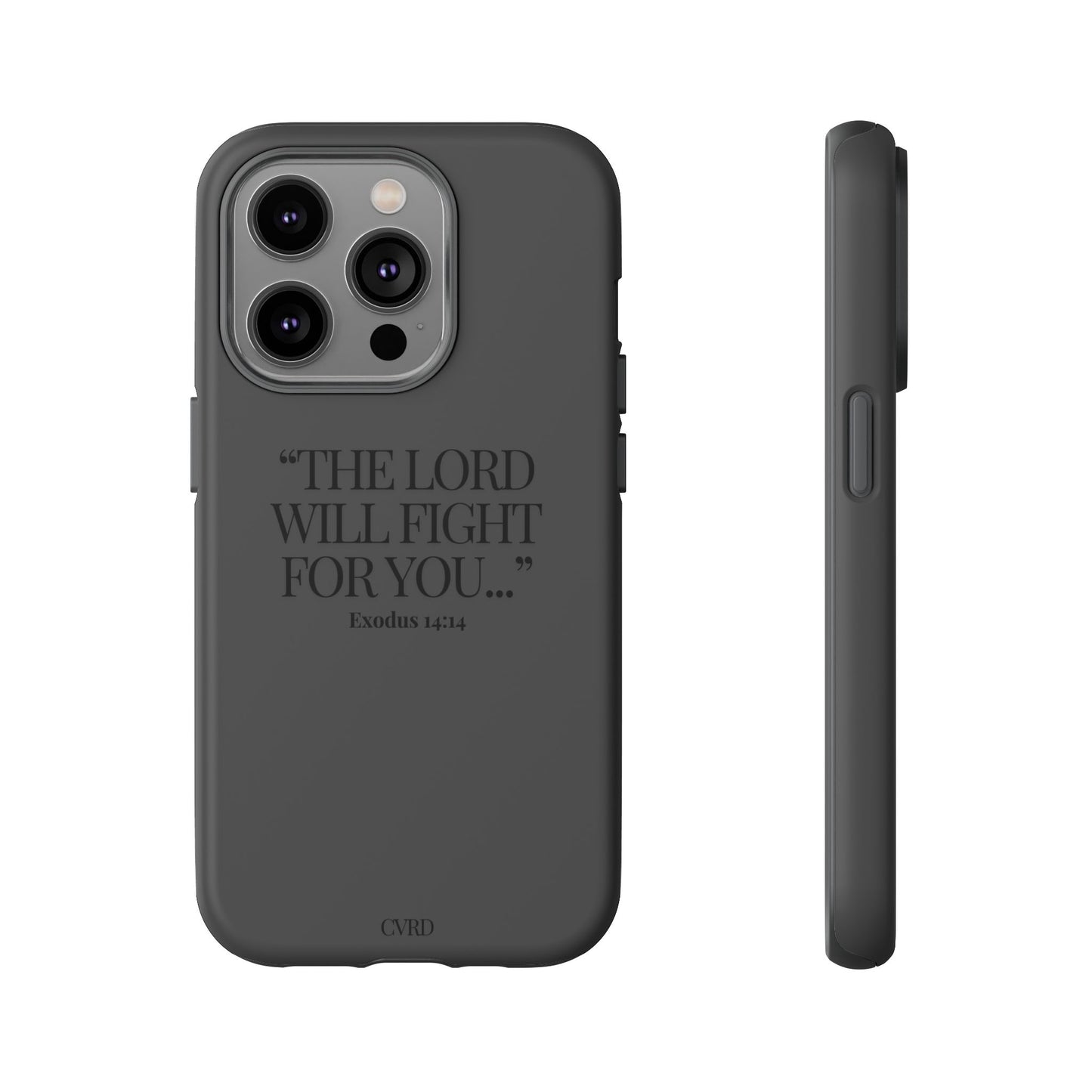 "Silent Strength" - Black Phone Case (Exodus 14:14)