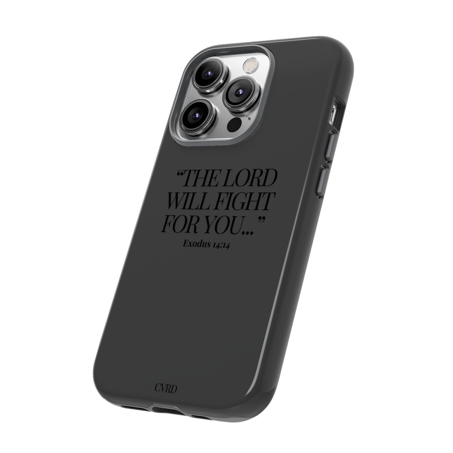 "Silent Strength" - Black Phone Case (Exodus 14:14)