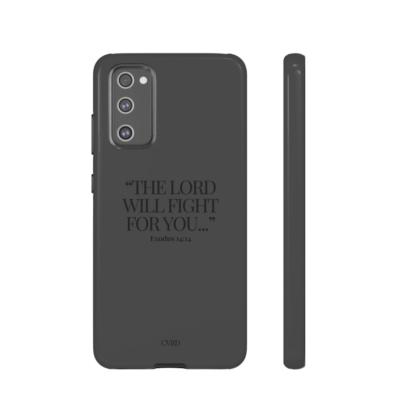 "Silent Strength" - Black Phone Case (Exodus 14:14)