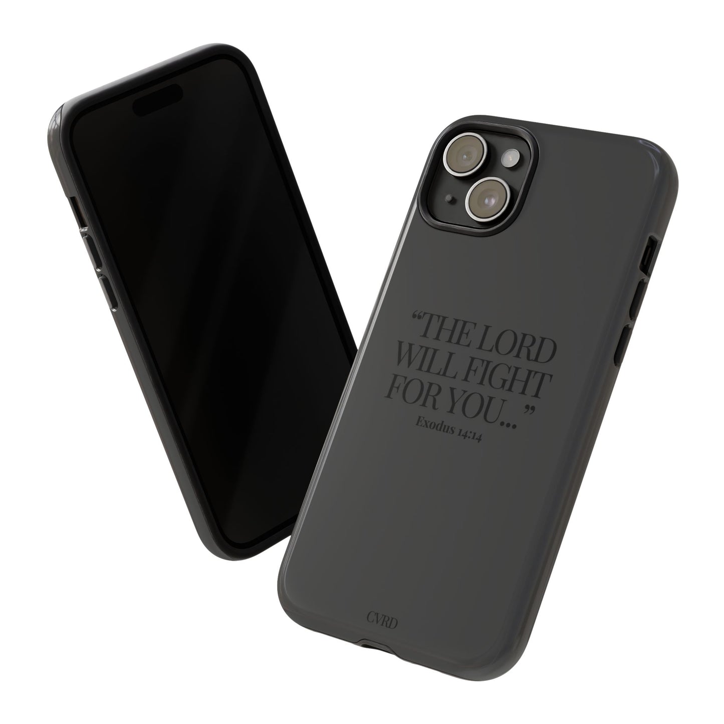 "Silent Strength" - Black Phone Case (Exodus 14:14)
