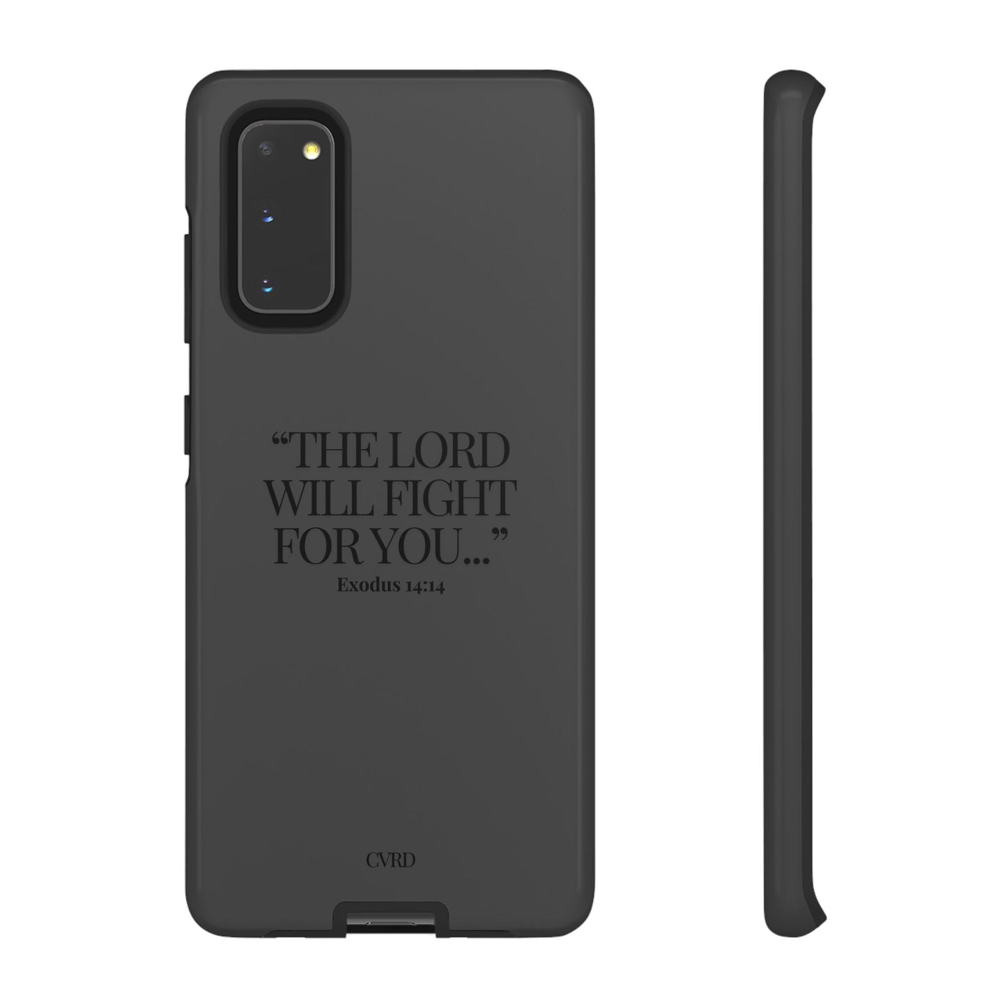 "Silent Strength" - Black Phone Case (Exodus 14:14)