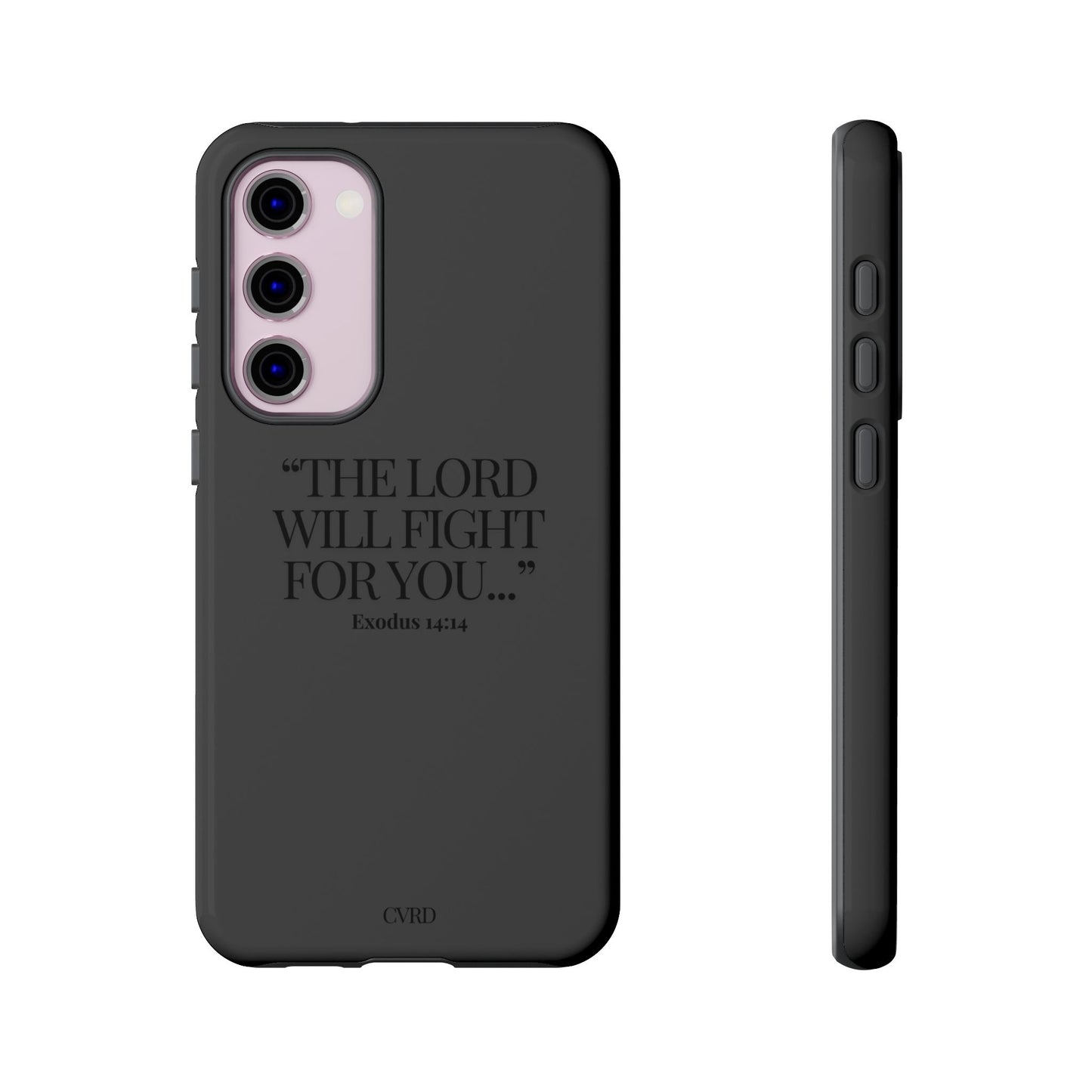 "Silent Strength" - Black Phone Case (Exodus 14:14)