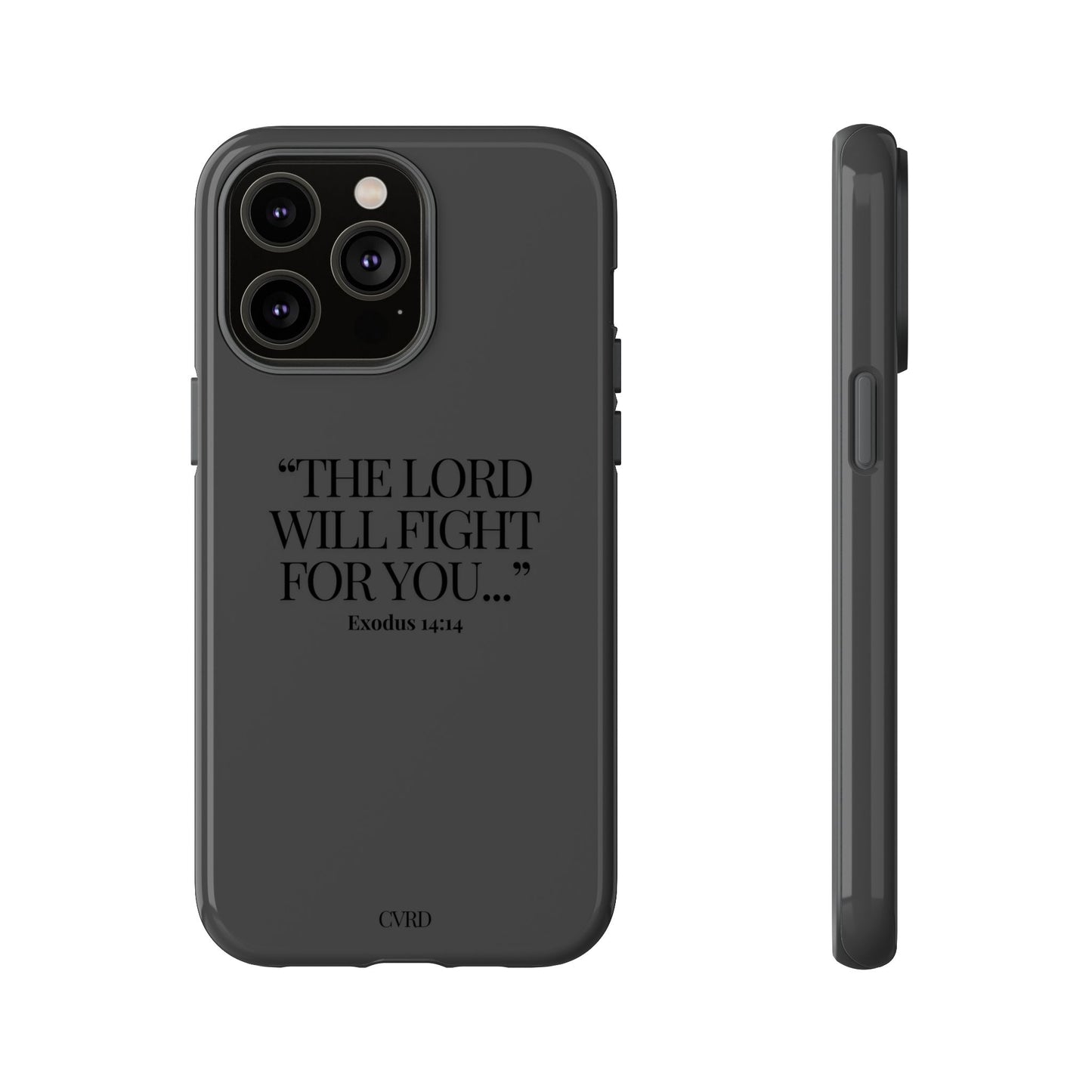 "Silent Strength" - Black Phone Case (Exodus 14:14)