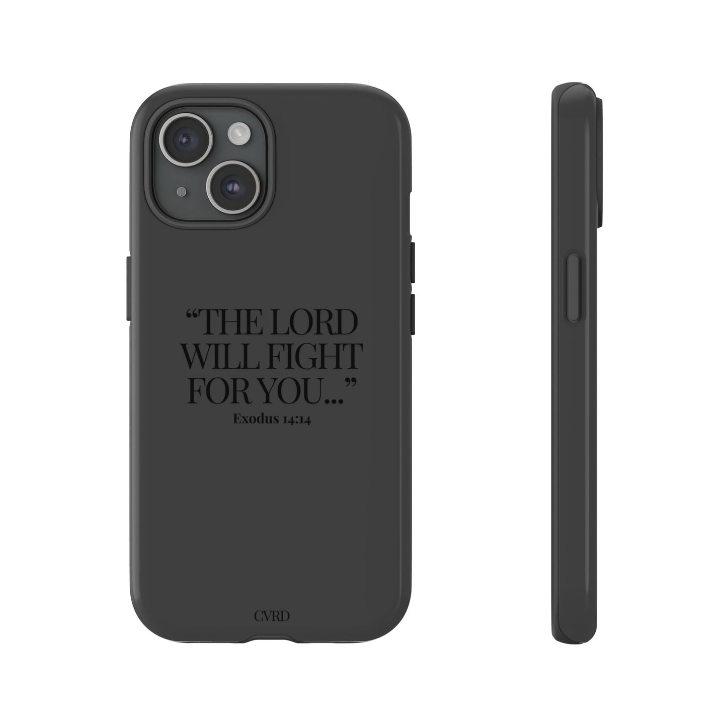 "Silent Strength" - Black Phone Case (Exodus 14:14)