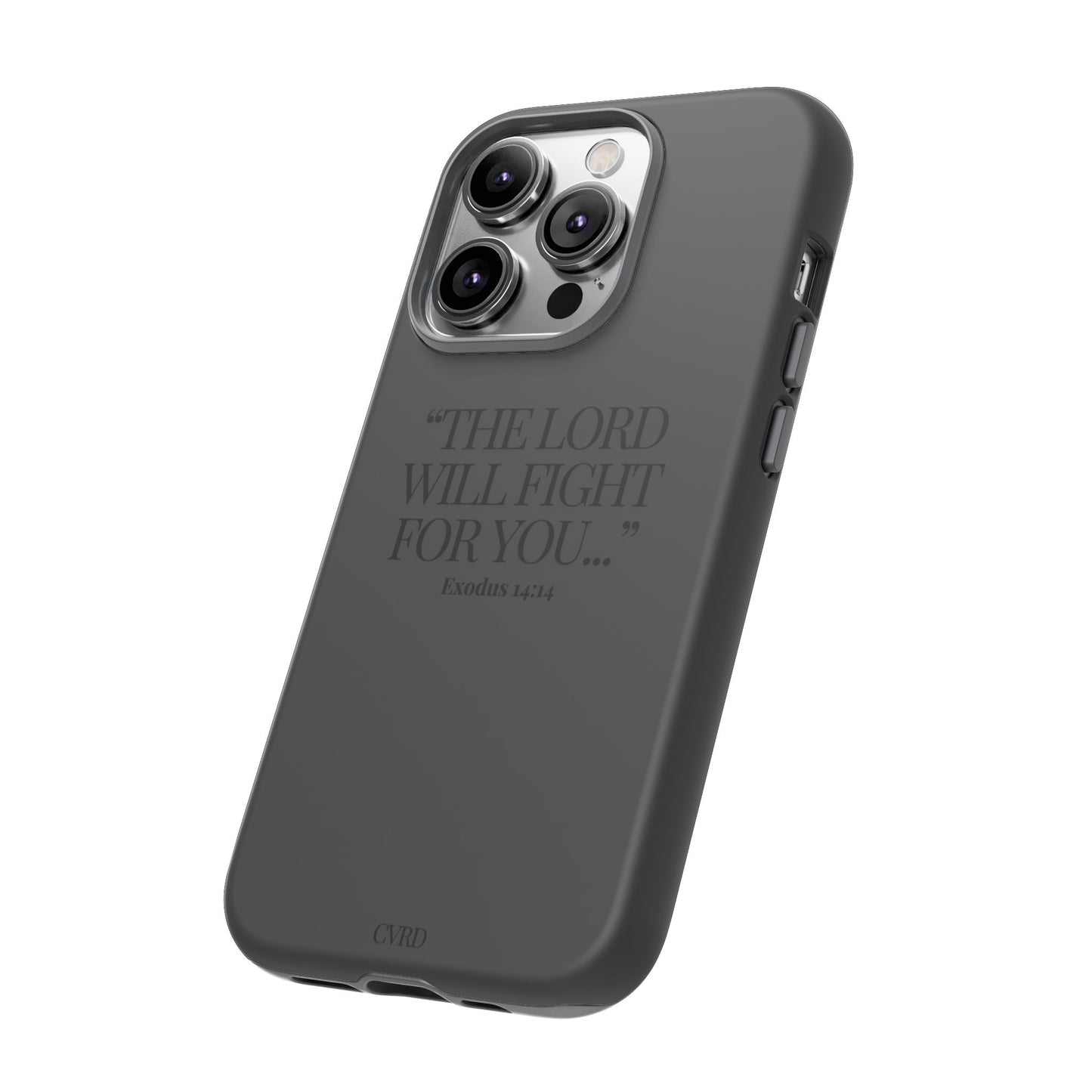 "Silent Strength" - Black Phone Case (Exodus 14:14)