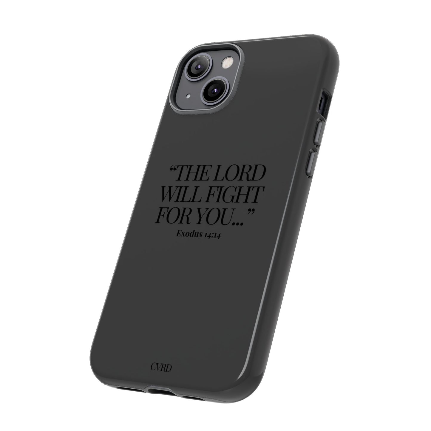 "Silent Strength" - Black Phone Case (Exodus 14:14)