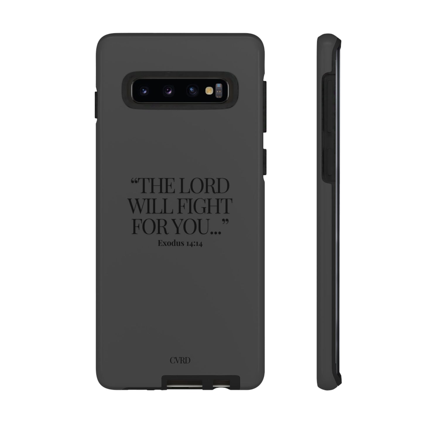 "Silent Strength" - Black Phone Case (Exodus 14:14)