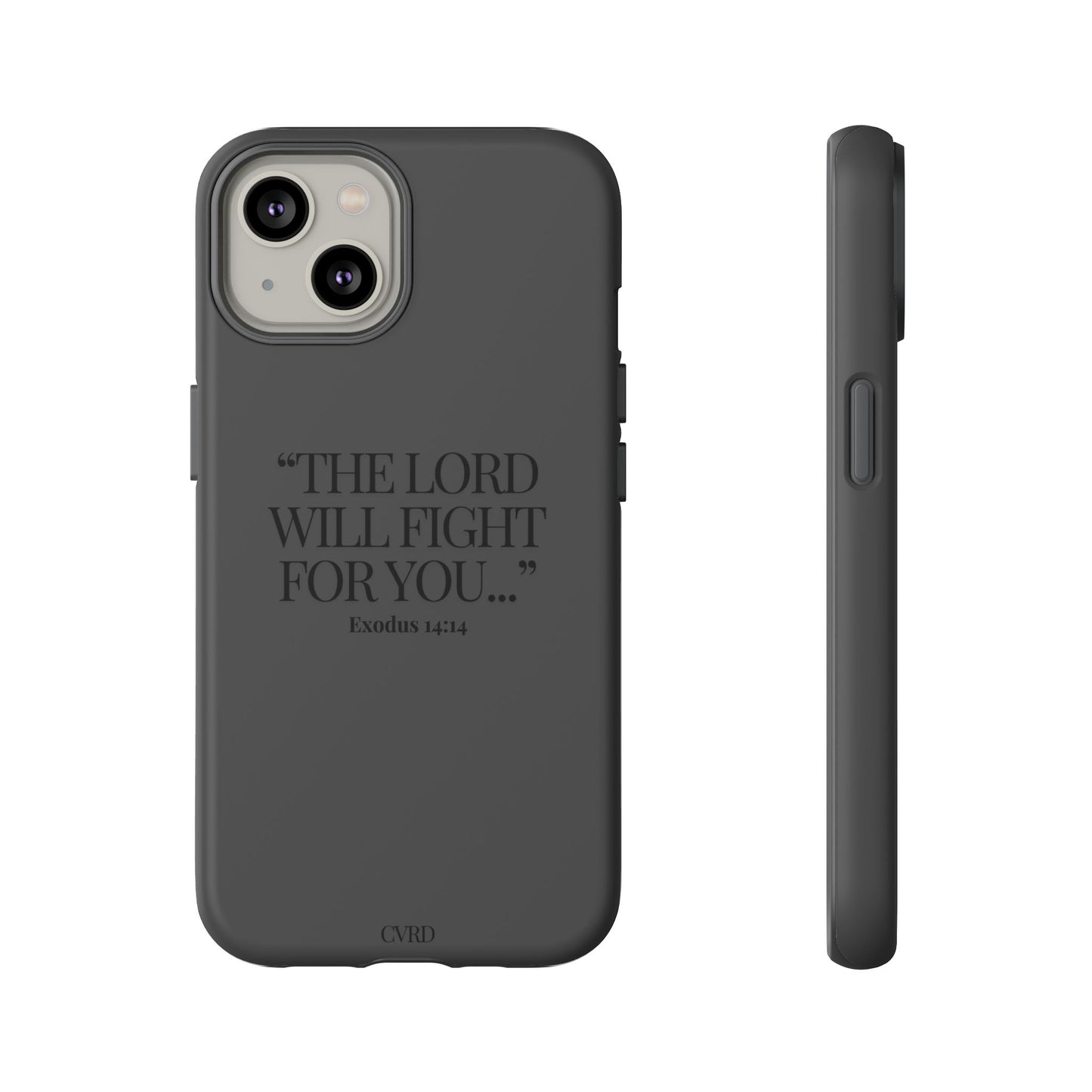 "Silent Strength" - Black Phone Case (Exodus 14:14)