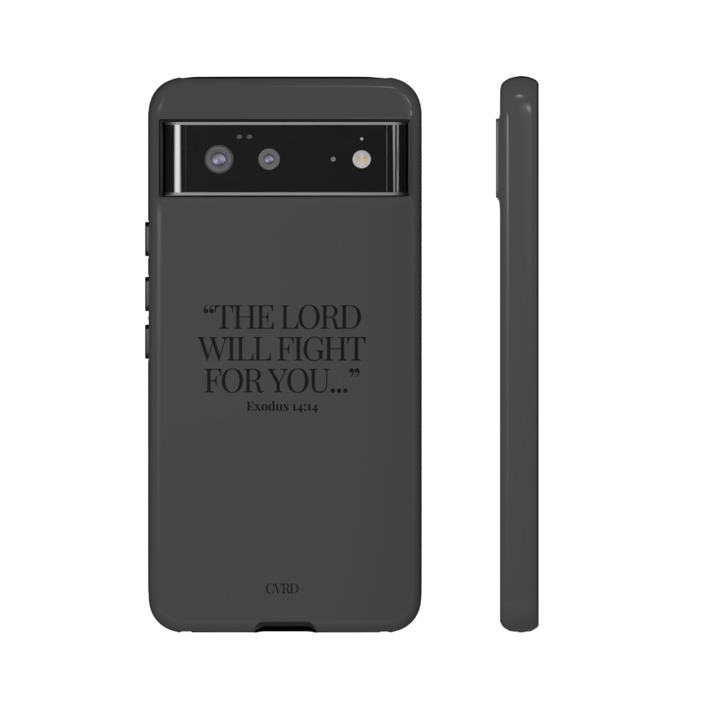 "Silent Strength" - Black Phone Case (Exodus 14:14)
