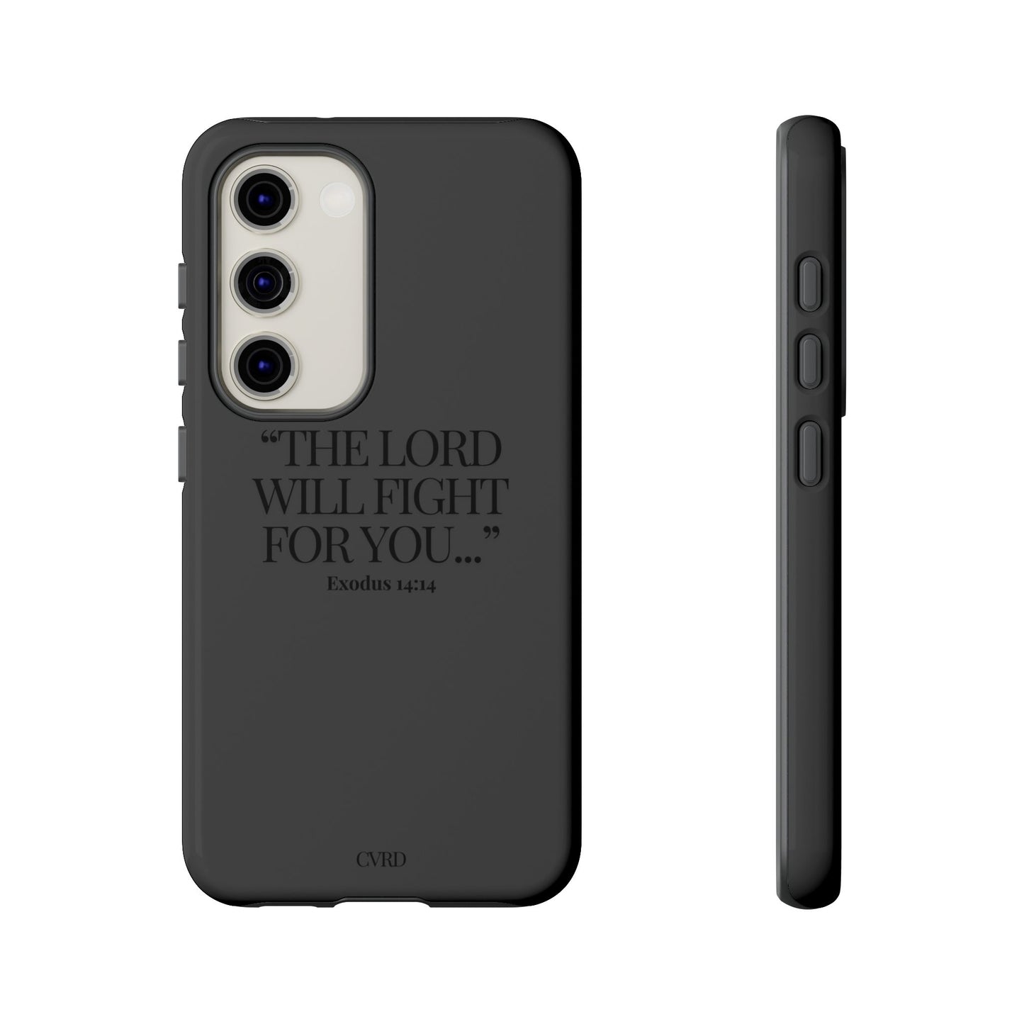 "Silent Strength" - Black Phone Case (Exodus 14:14)