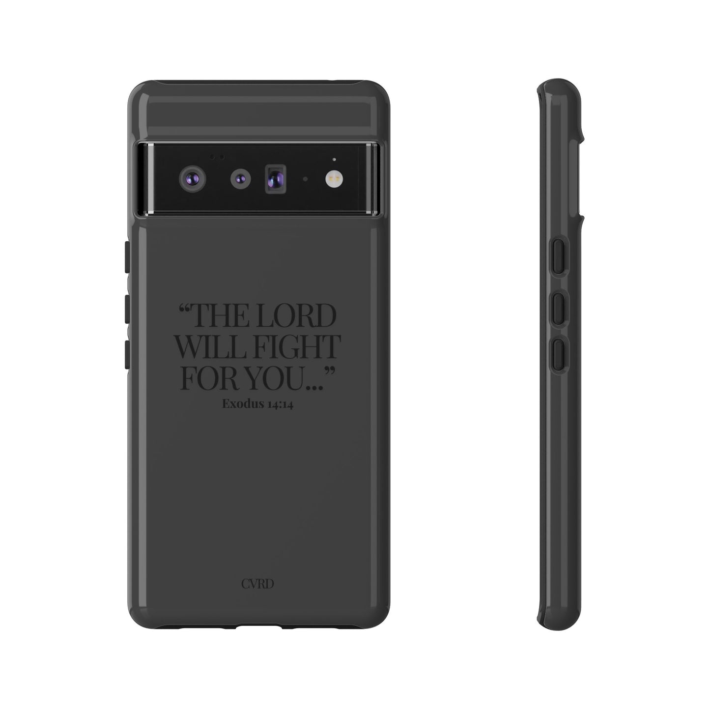 "Silent Strength" - Black Phone Case (Exodus 14:14)