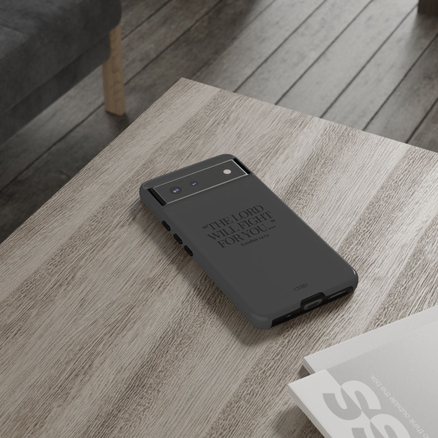 "Silent Strength" - Black Phone Case (Exodus 14:14)