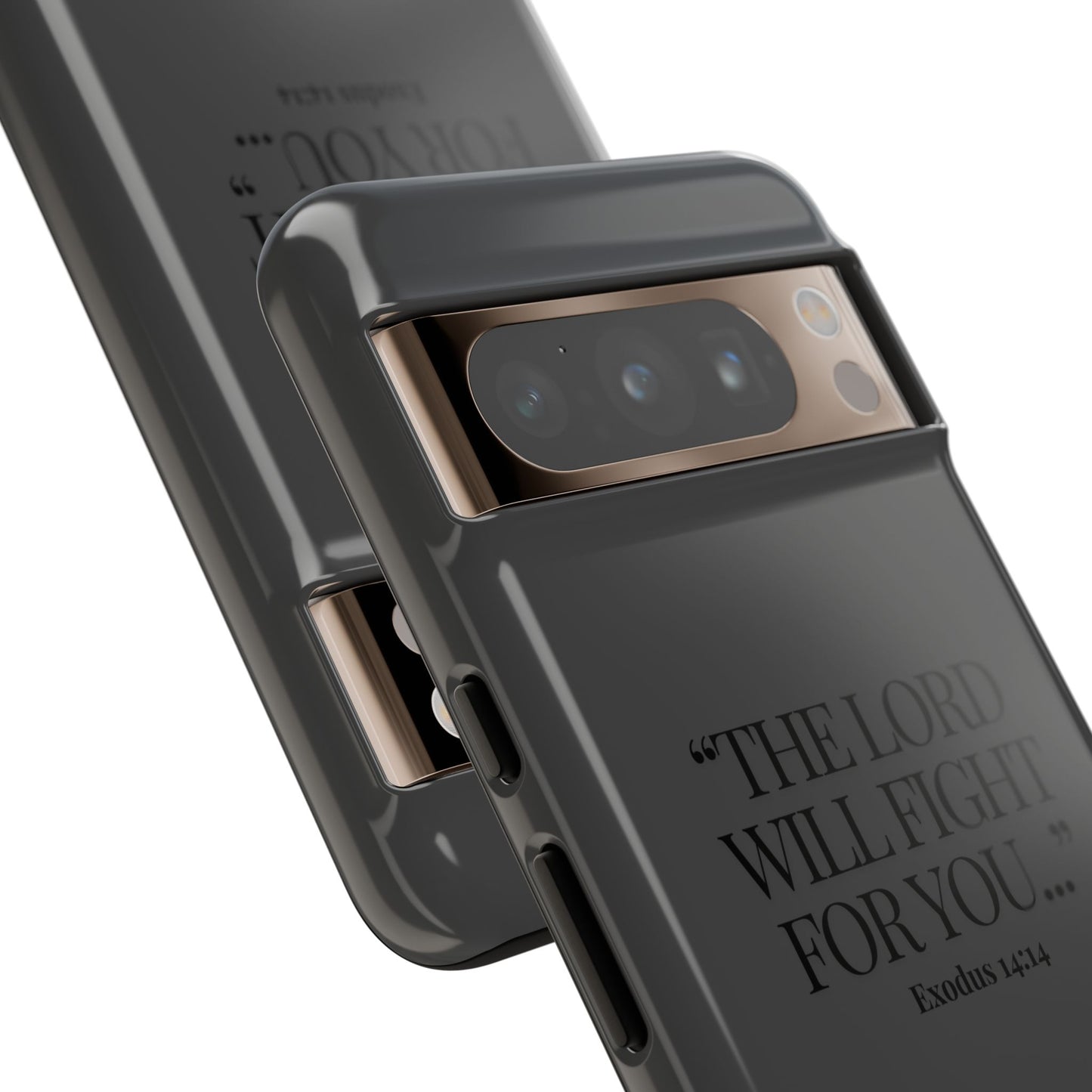 "Silent Strength" - Black Phone Case (Exodus 14:14)