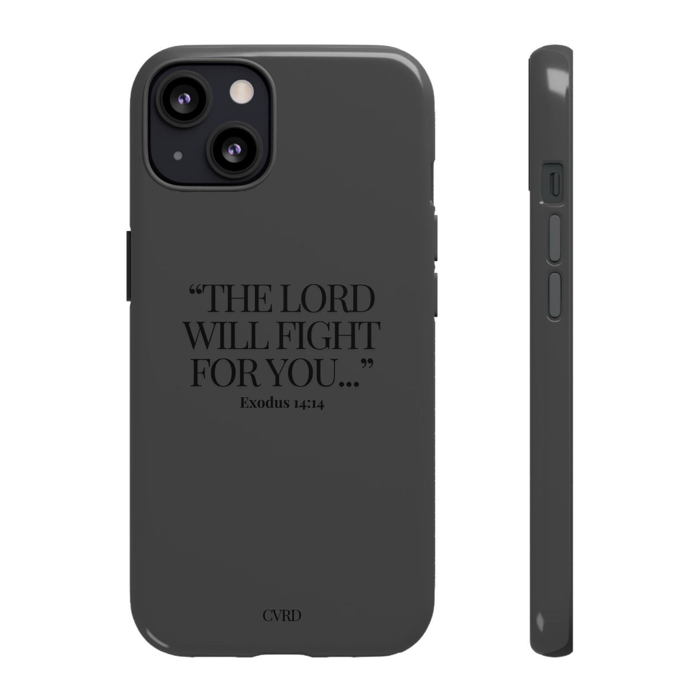 "Silent Strength" - Black Phone Case (Exodus 14:14)