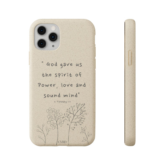 "Faith Over Fear" - Biodegradable Phone Case (2 Timothy 1:7)