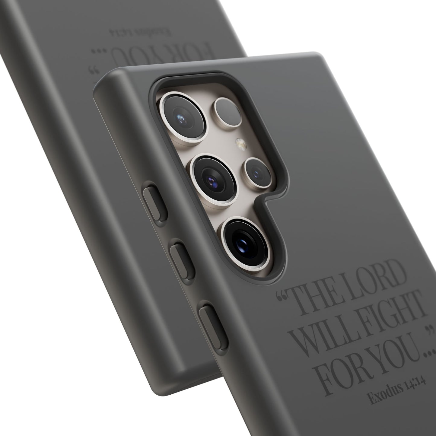 "Silent Strength" - Black Phone Case (Exodus 14:14)