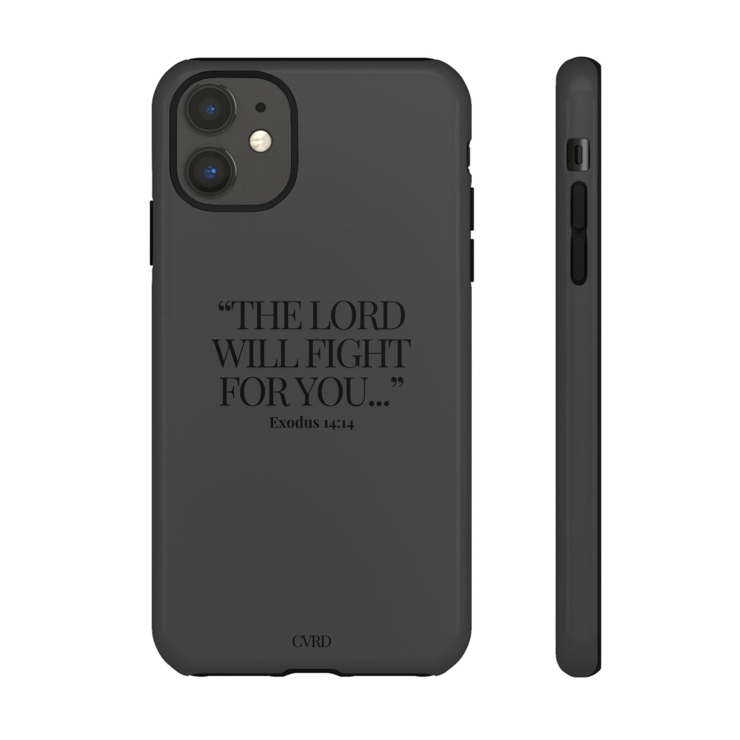 "Silent Strength" - Black Phone Case (Exodus 14:14)