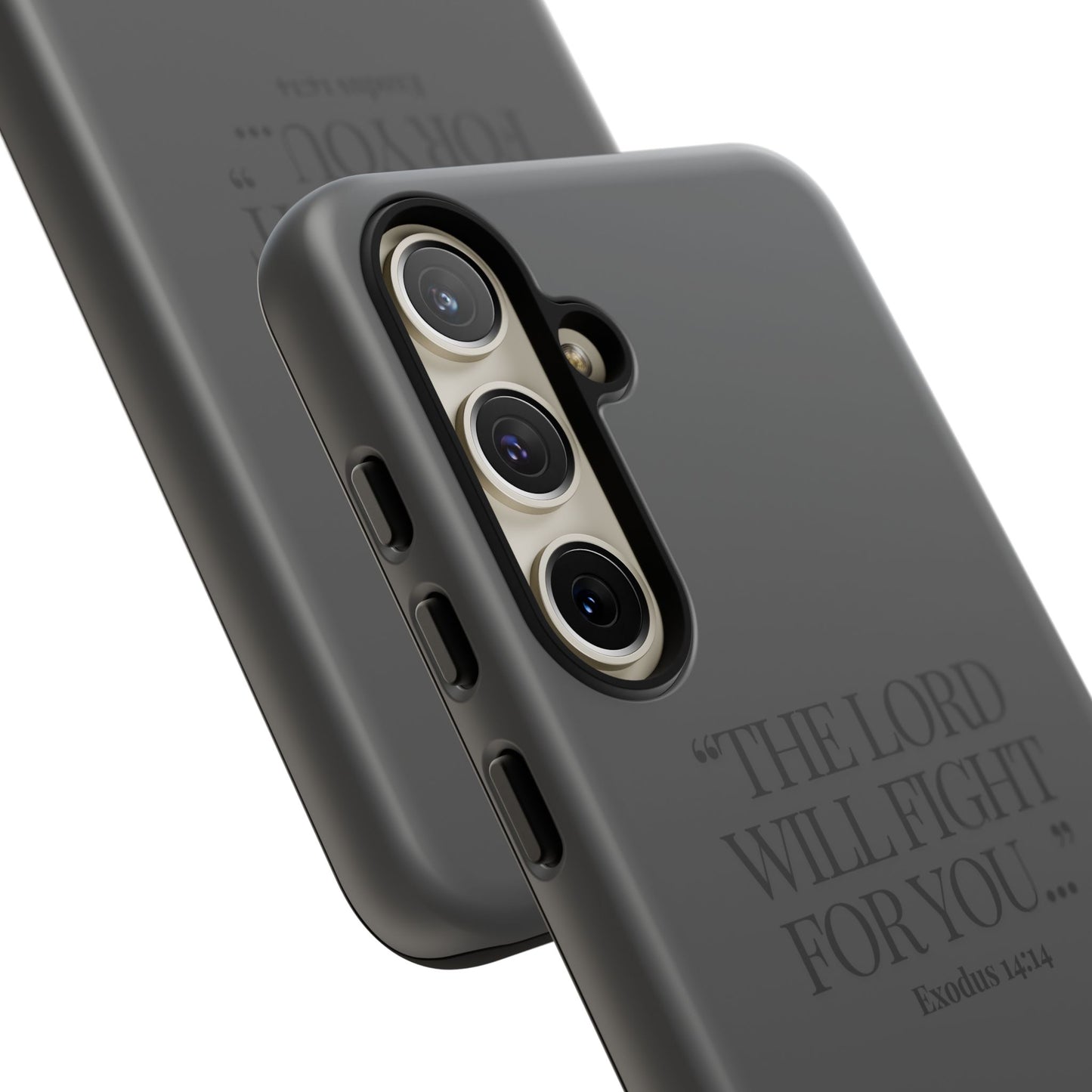 "Silent Strength" - Black Phone Case (Exodus 14:14)