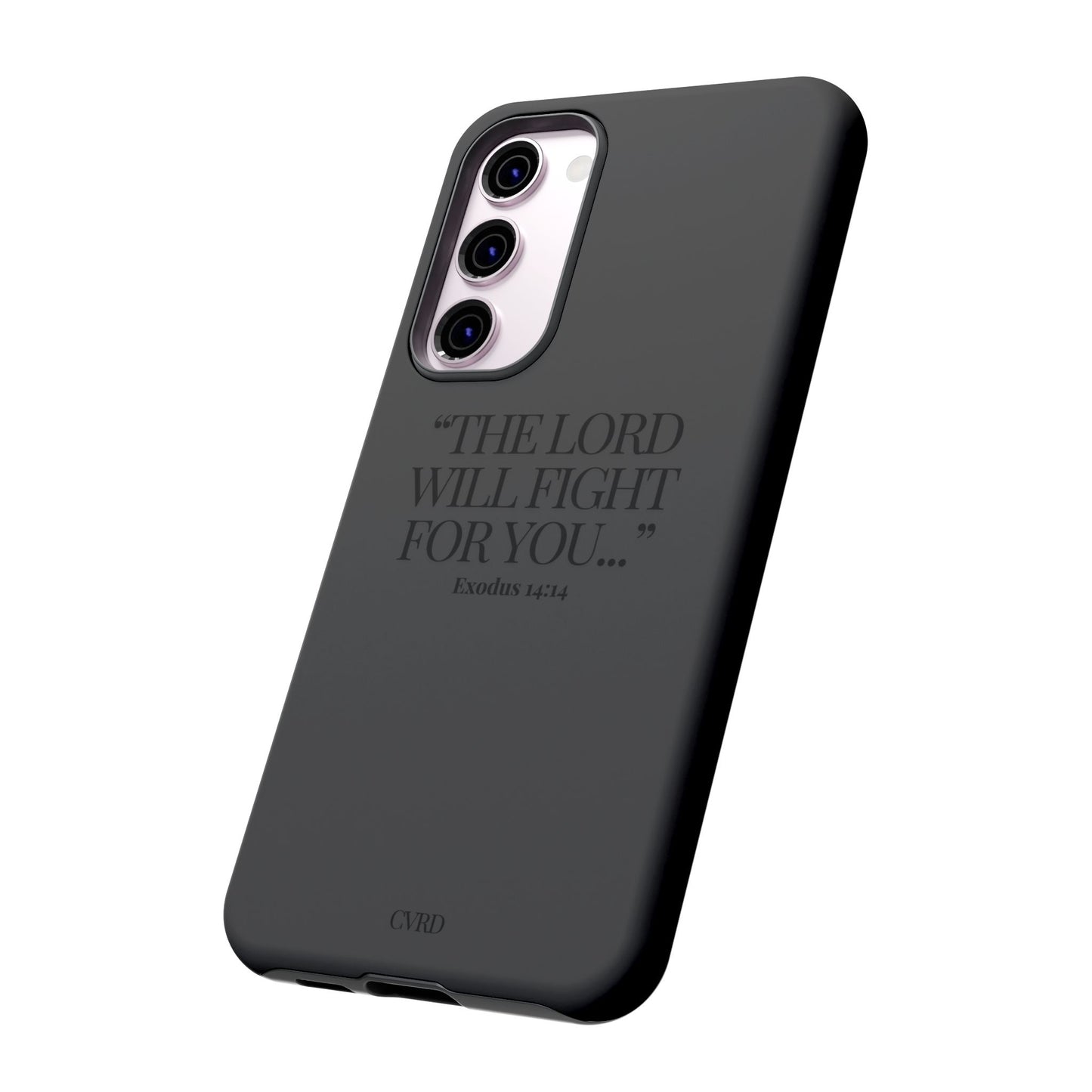 "Silent Strength" - Black Phone Case (Exodus 14:14)