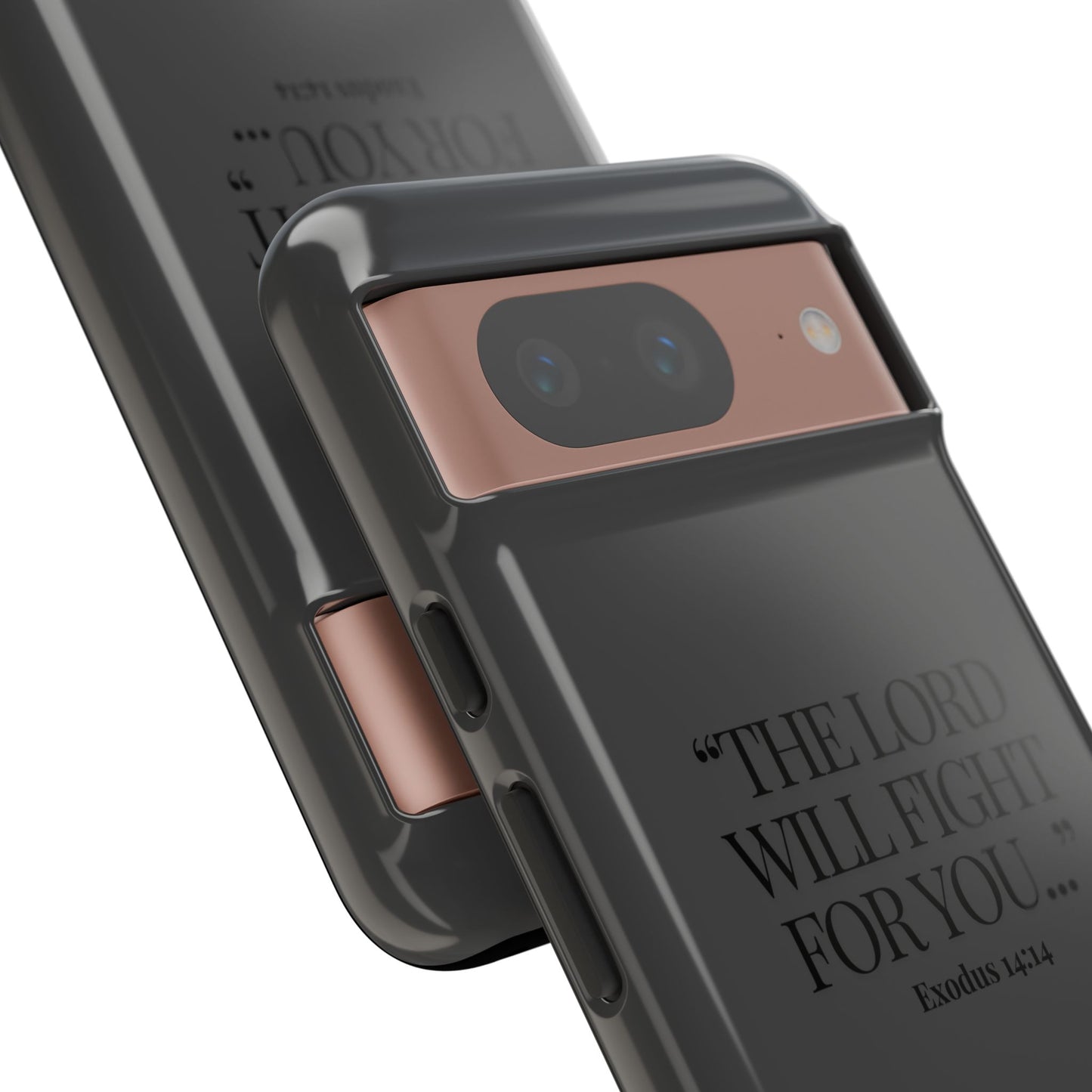 "Silent Strength" - Black Phone Case (Exodus 14:14)