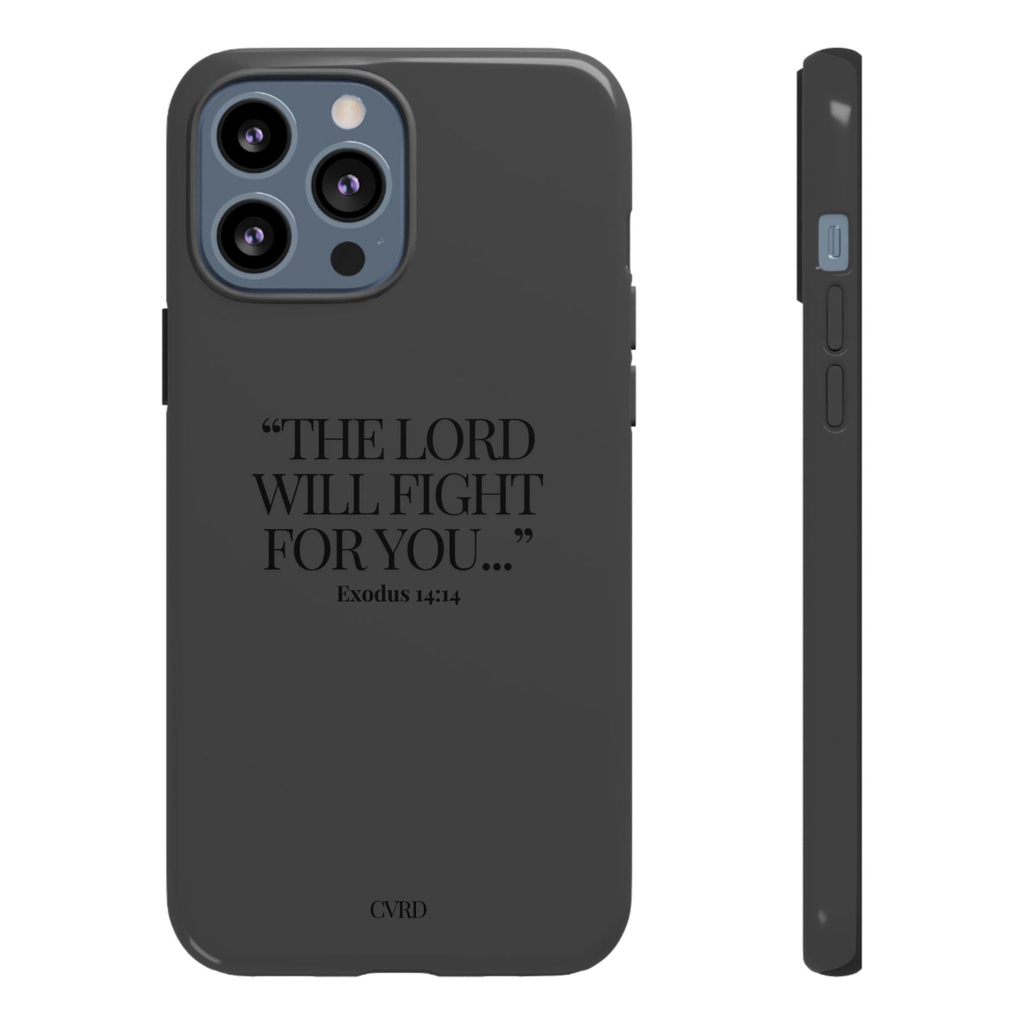 "Silent Strength" - Black Phone Case (Exodus 14:14)