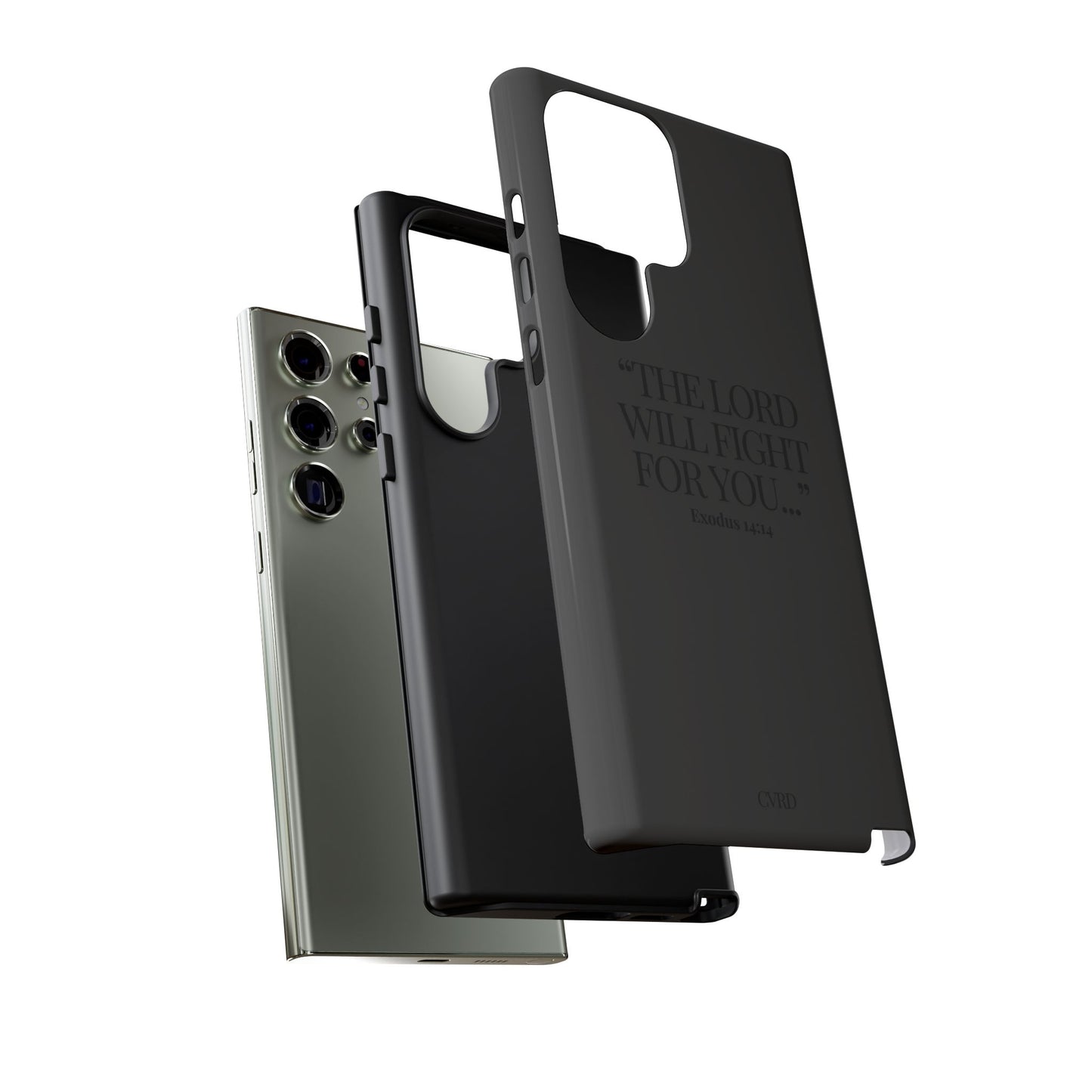"Silent Strength" - Black Phone Case (Exodus 14:14)