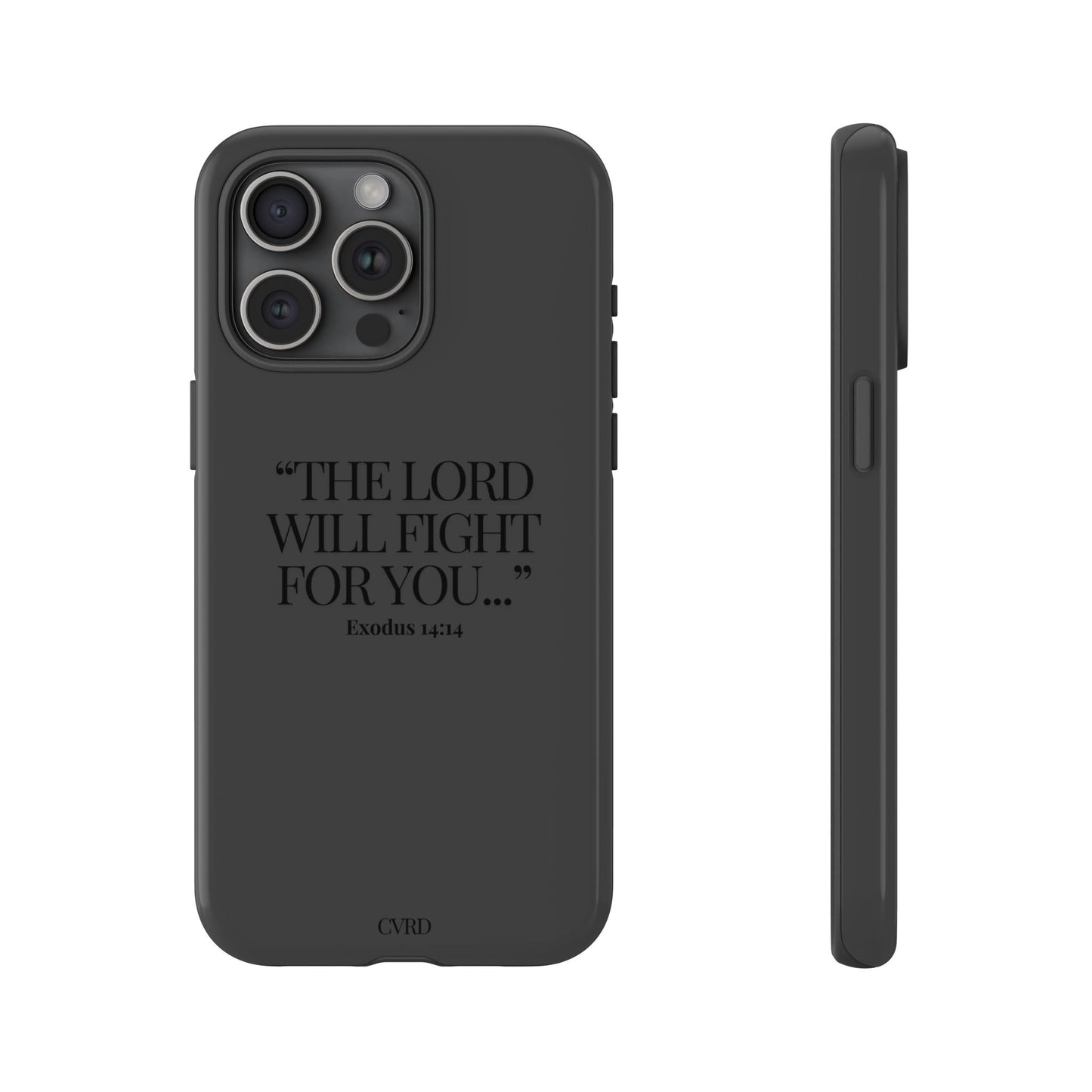 "Silent Strength" - Black Phone Case (Exodus 14:14)