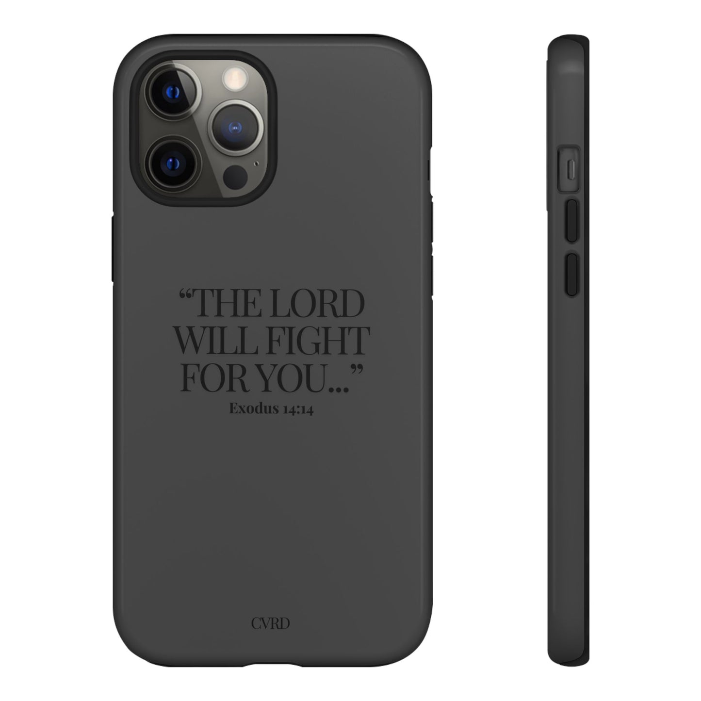 "Silent Strength" - Black Phone Case (Exodus 14:14)