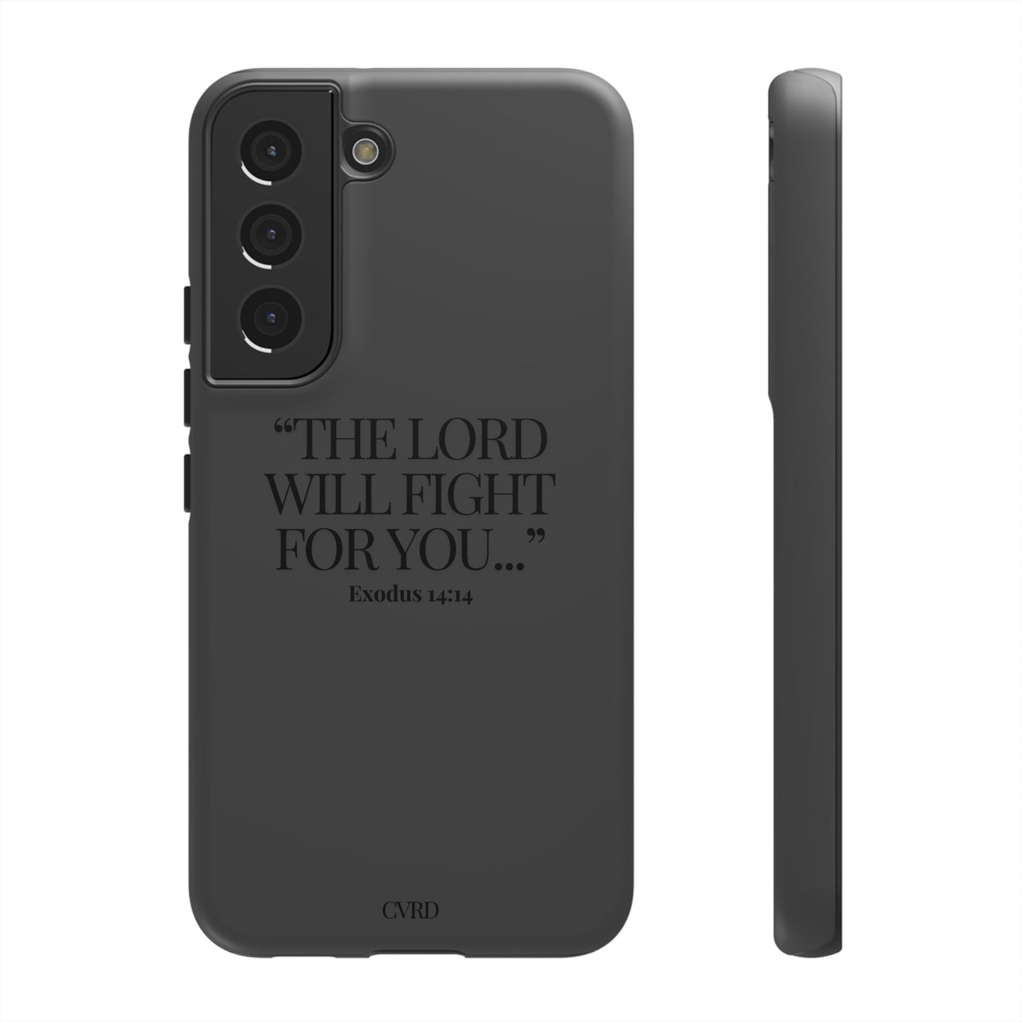 "Silent Strength" - Black Phone Case (Exodus 14:14)
