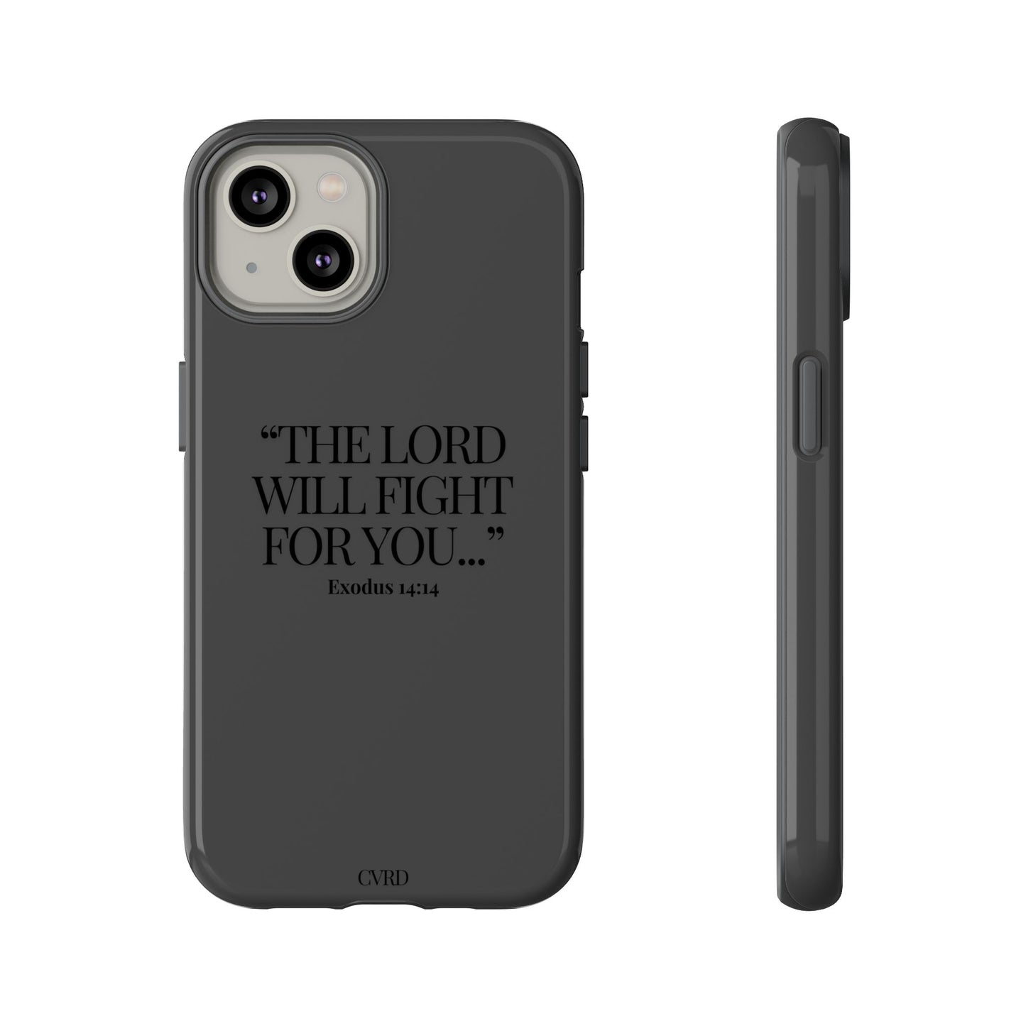 "Silent Strength" - Black Phone Case (Exodus 14:14)