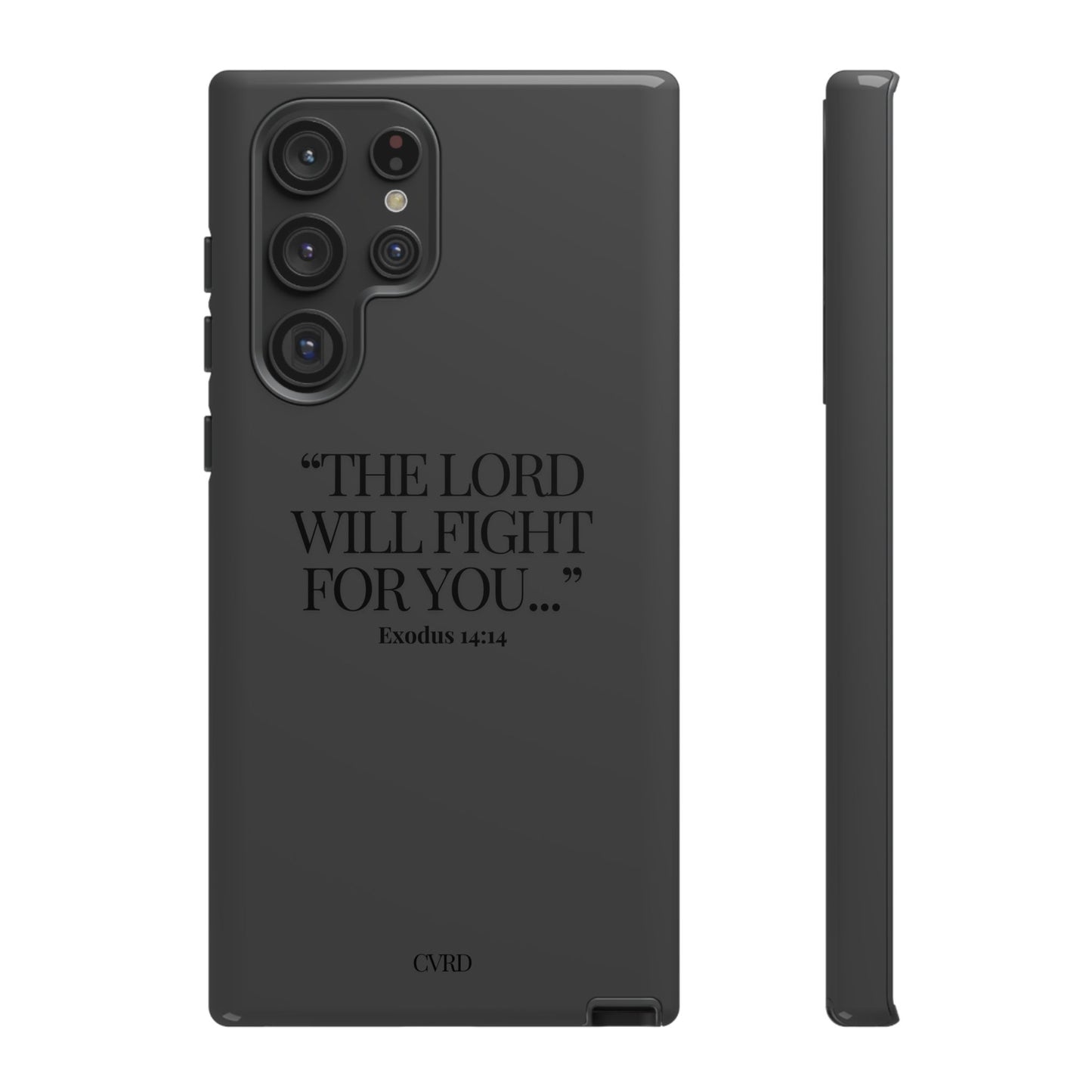 "Silent Strength" - Black Phone Case (Exodus 14:14)