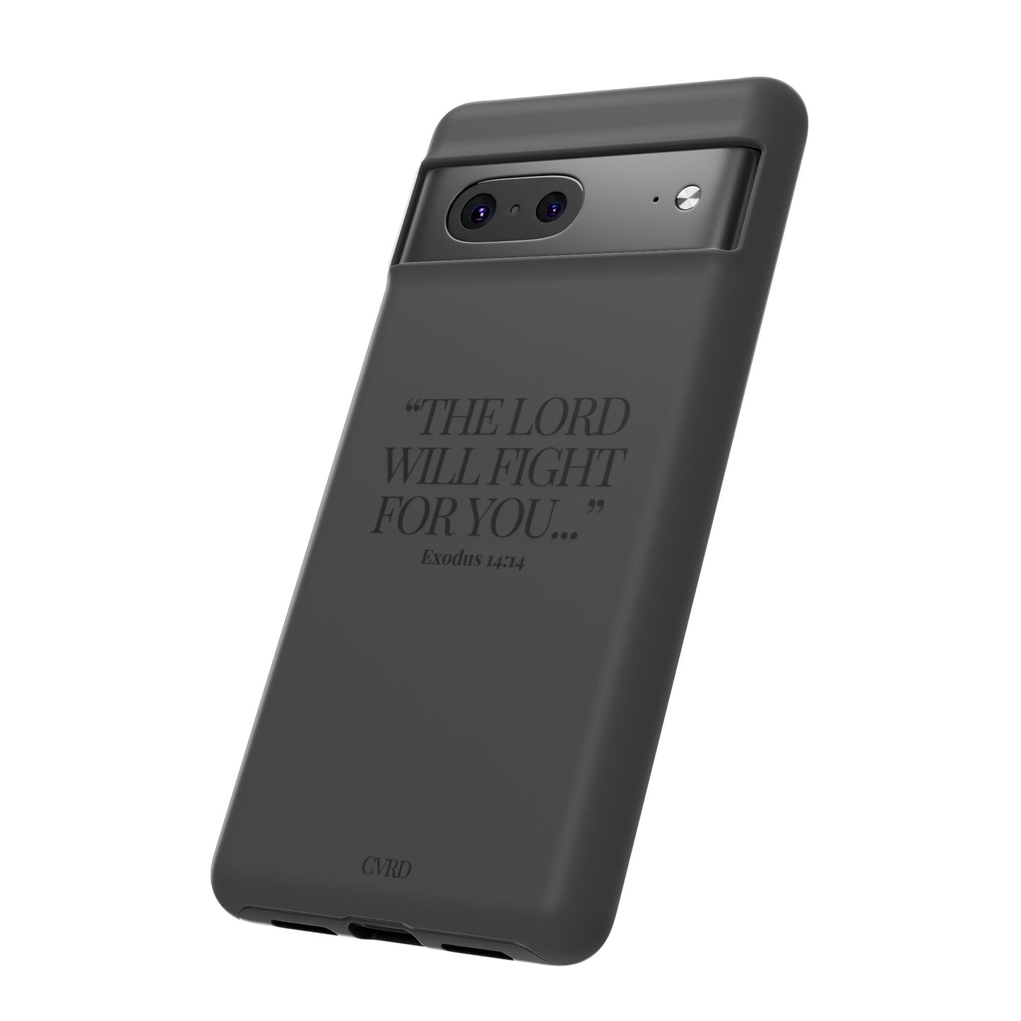 "Silent Strength" - Black Phone Case (Exodus 14:14)