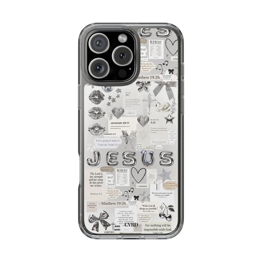 "Precious Silver " – Transparent Christian Phone Case