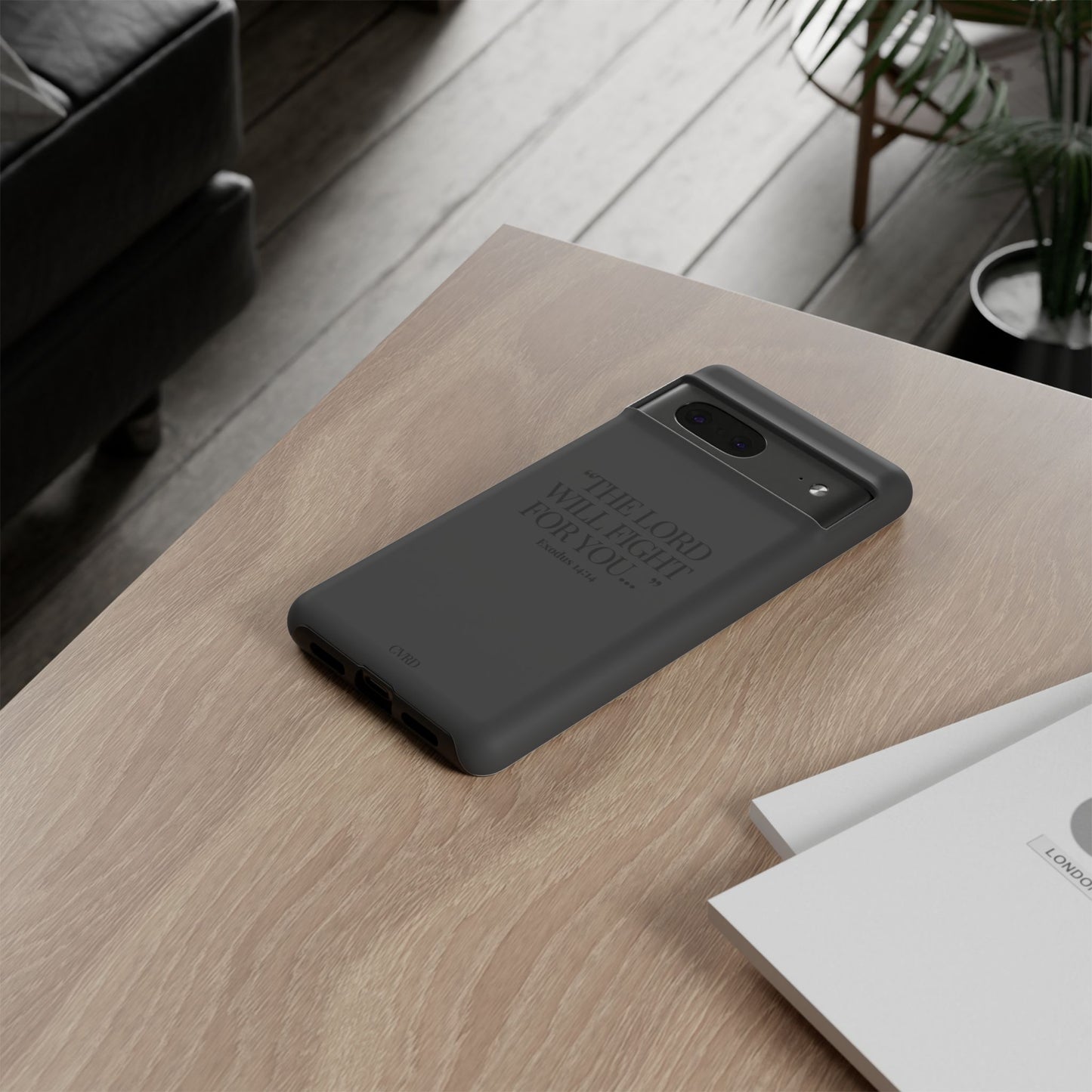 "Silent Strength" - Black Phone Case (Exodus 14:14)