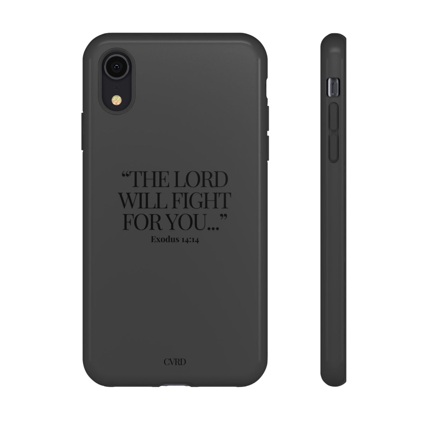 "Silent Strength" - Black Phone Case (Exodus 14:14)