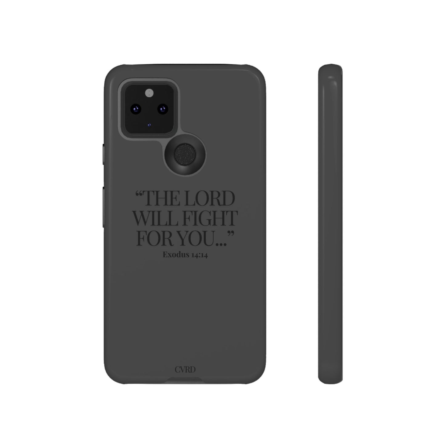 "Silent Strength" - Black Phone Case (Exodus 14:14)