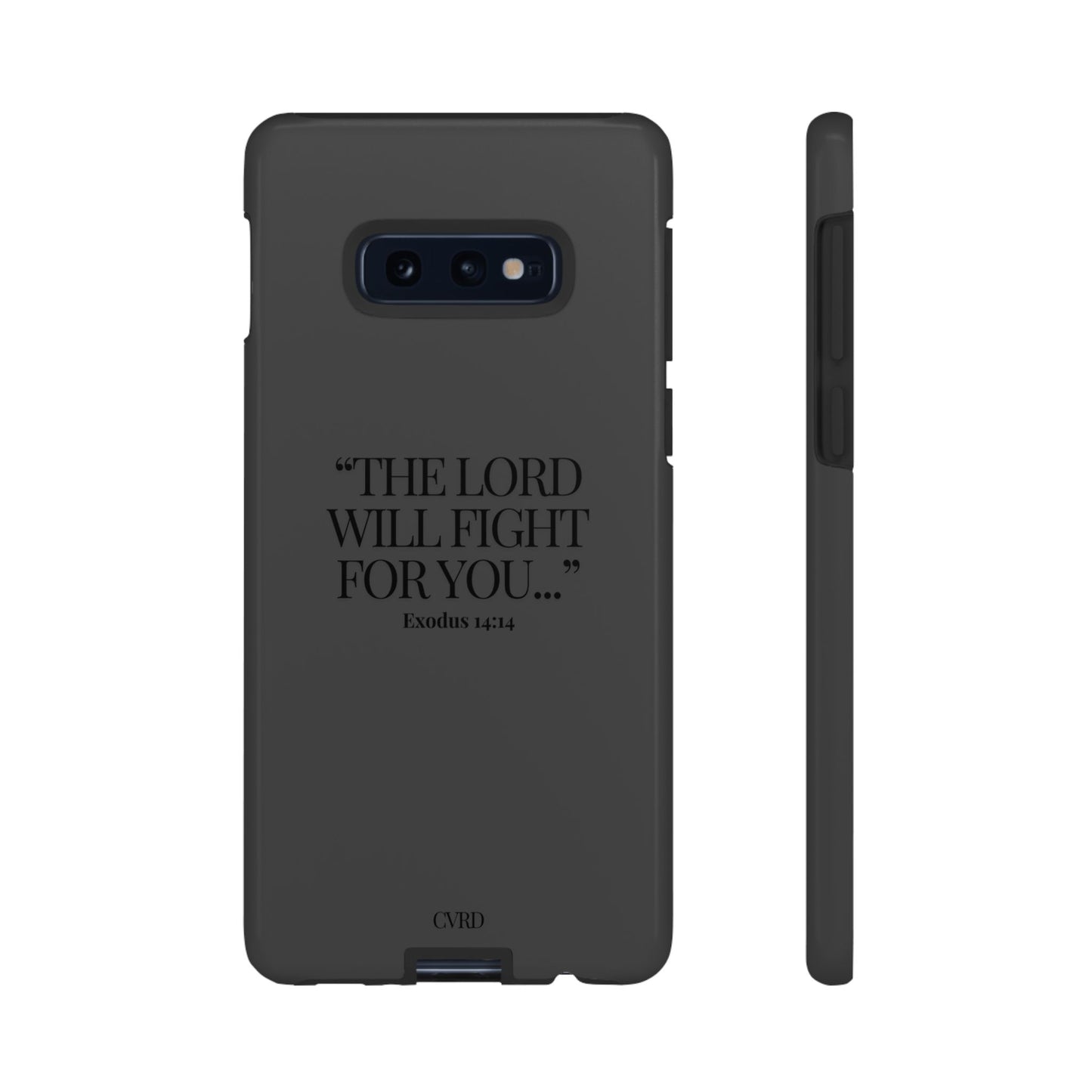 "Silent Strength" - Black Phone Case (Exodus 14:14)