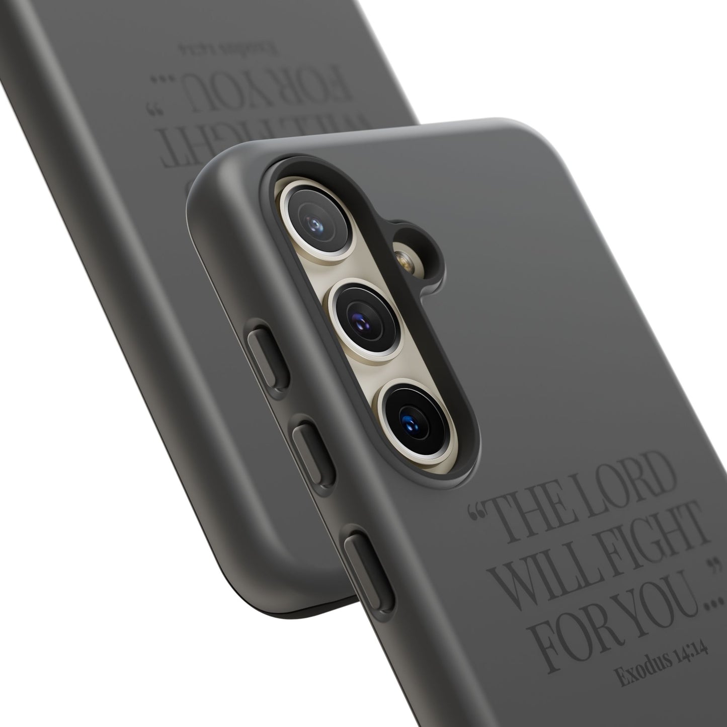 "Silent Strength" - Black Phone Case (Exodus 14:14)