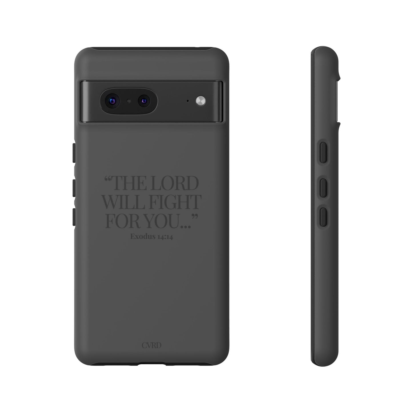 "Silent Strength" - Black Phone Case (Exodus 14:14)