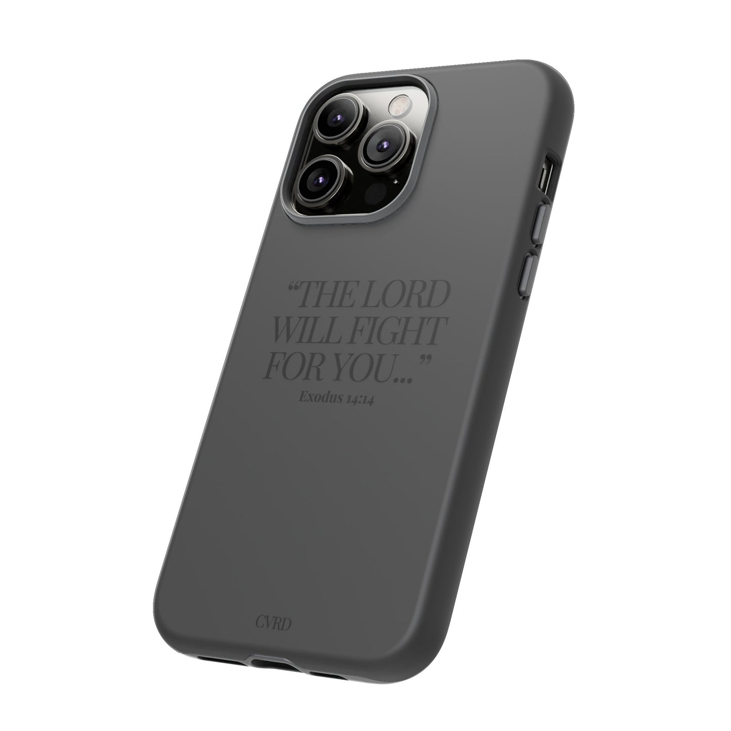 "Silent Strength" - Black Phone Case (Exodus 14:14)