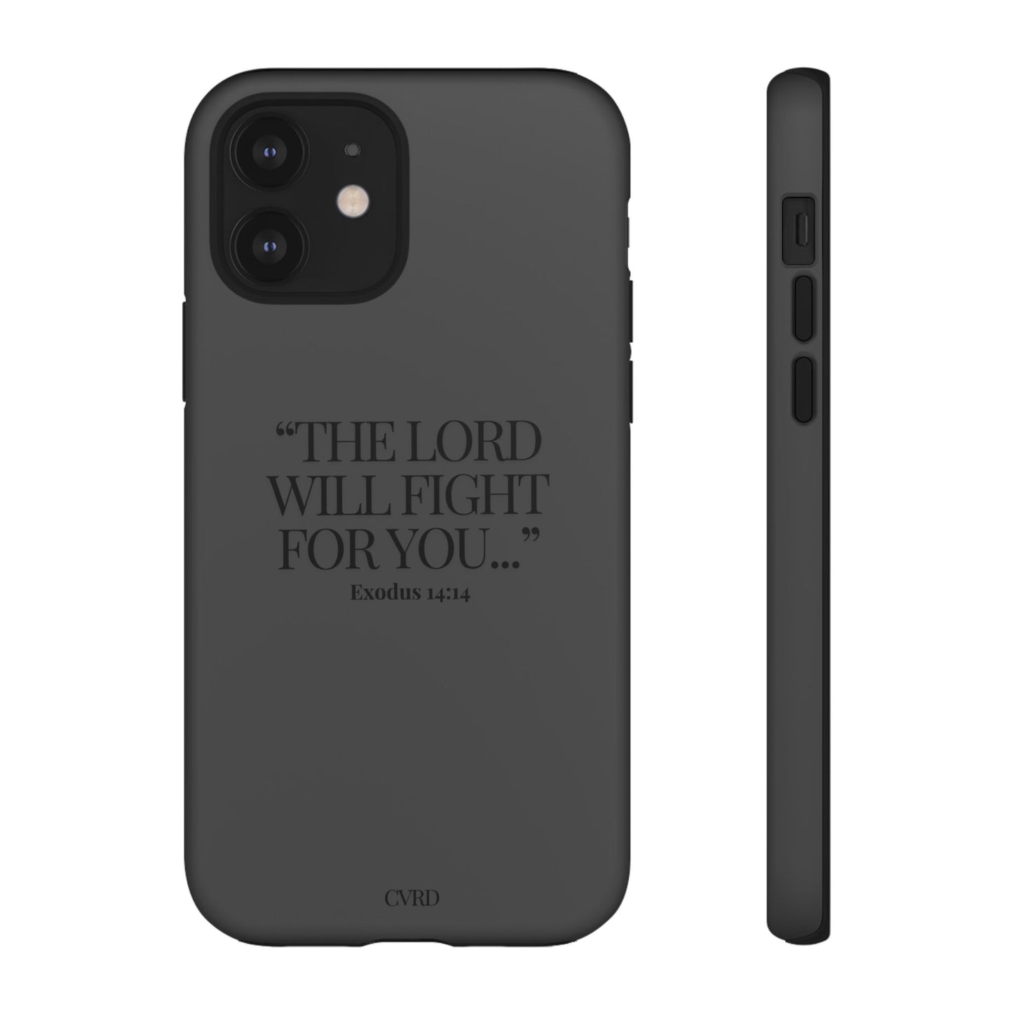 "Silent Strength" - Black Phone Case (Exodus 14:14)