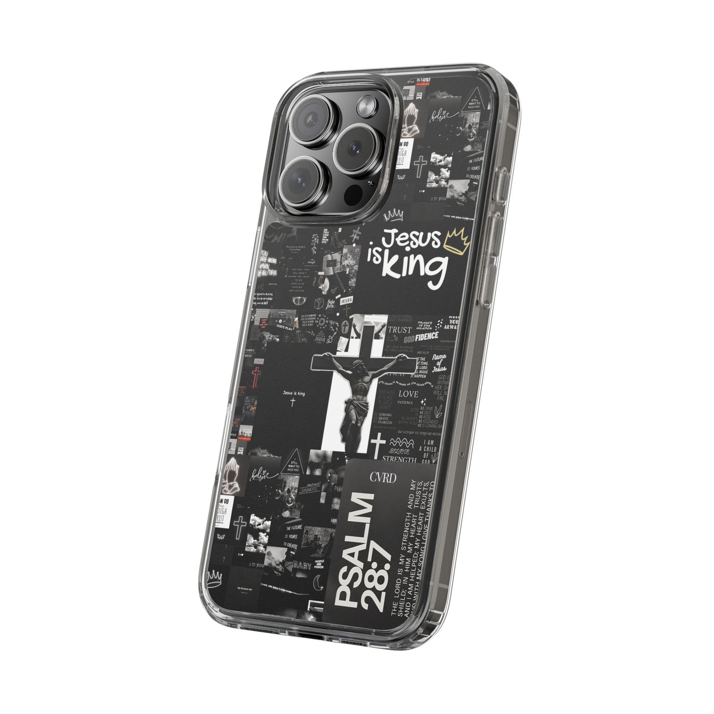 "Light In The Darkness " – Transparent Christian Phone Case