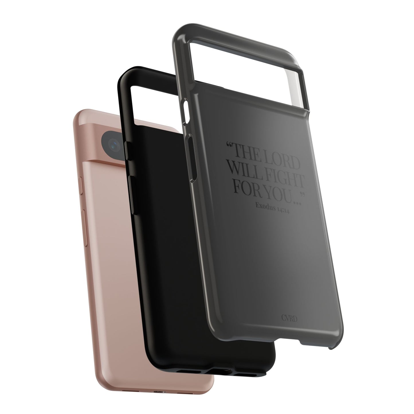 "Silent Strength" - Black Phone Case (Exodus 14:14)