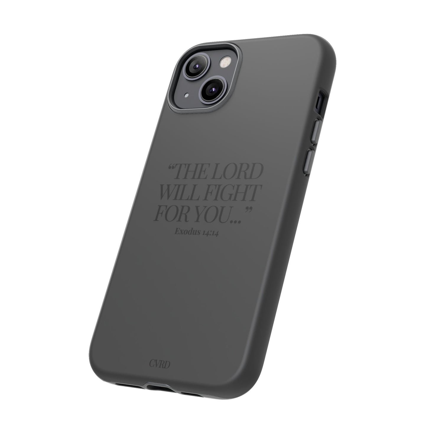 "Silent Strength" - Black Phone Case (Exodus 14:14)