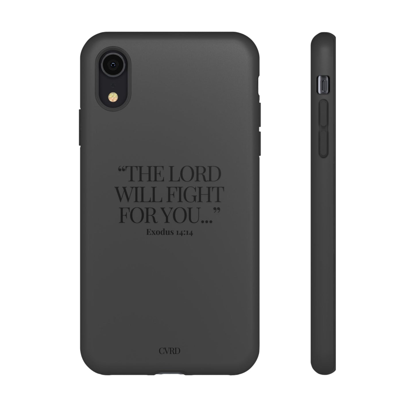 "Silent Strength" - Black Phone Case (Exodus 14:14)