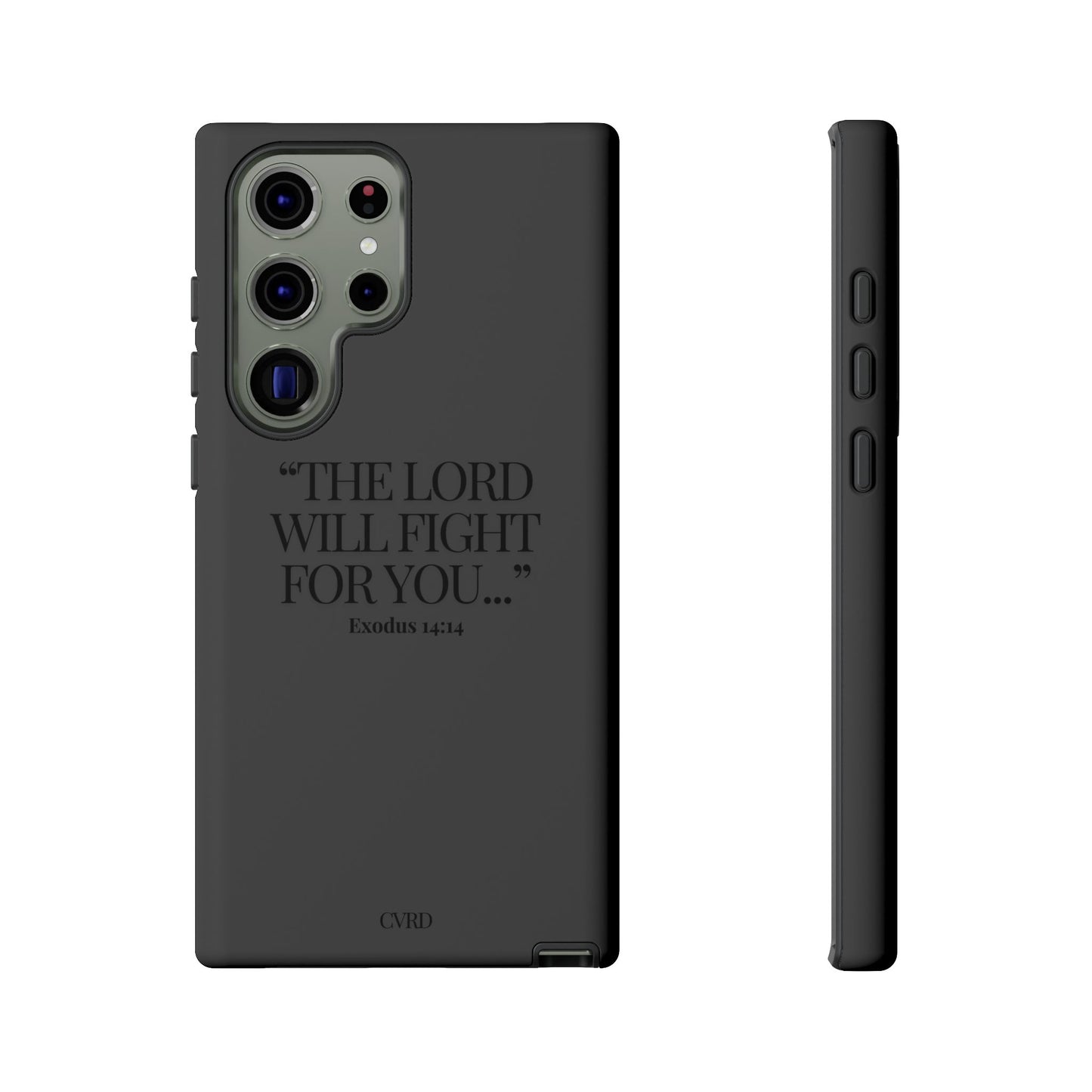 "Silent Strength" - Black Phone Case (Exodus 14:14)