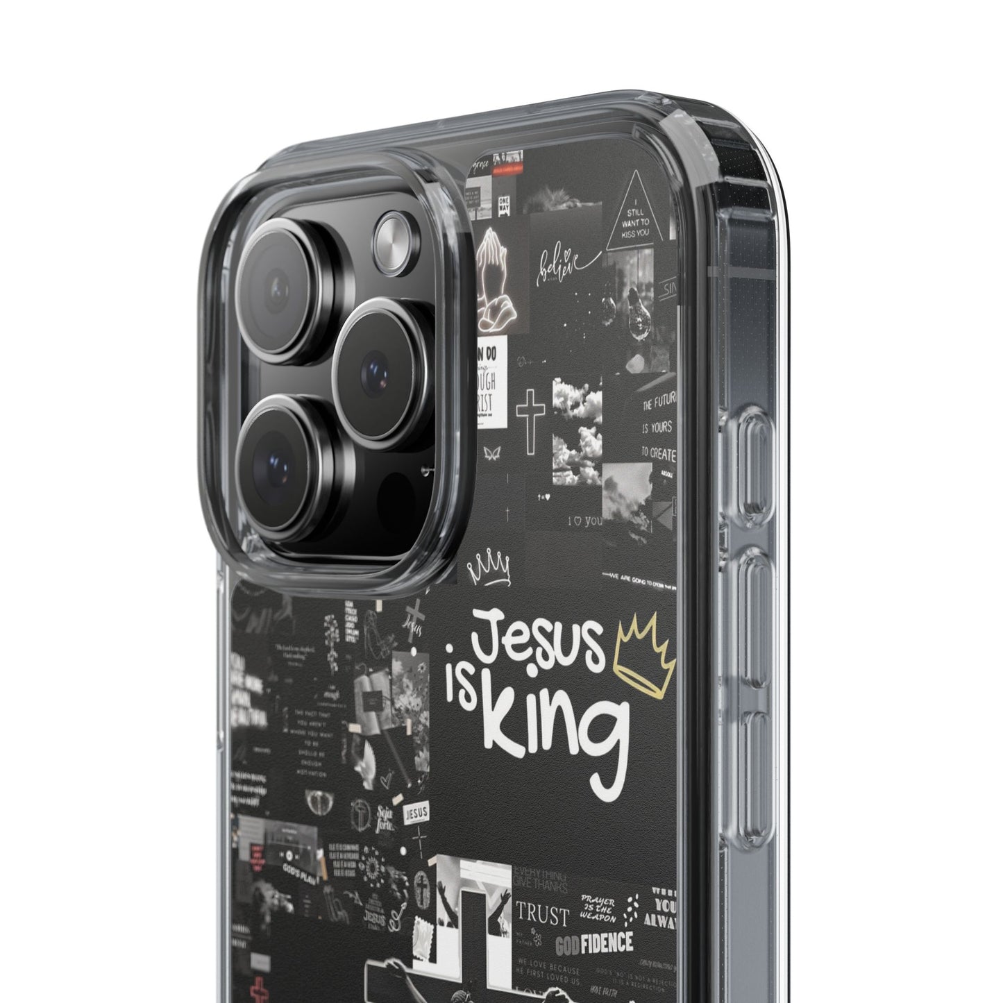 "Light In The Darkness " – Transparent Christian Phone Case