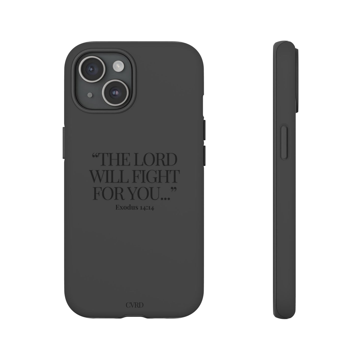 "Silent Strength" - Black Phone Case (Exodus 14:14)
