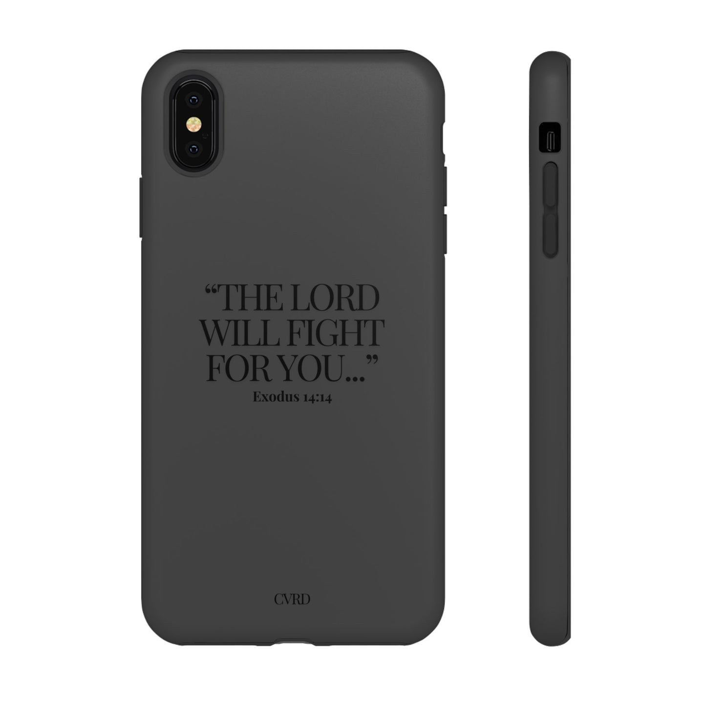 "Silent Strength" - Black Phone Case (Exodus 14:14)