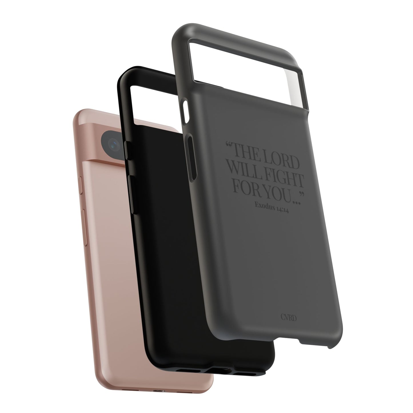 "Silent Strength" - Black Phone Case (Exodus 14:14)